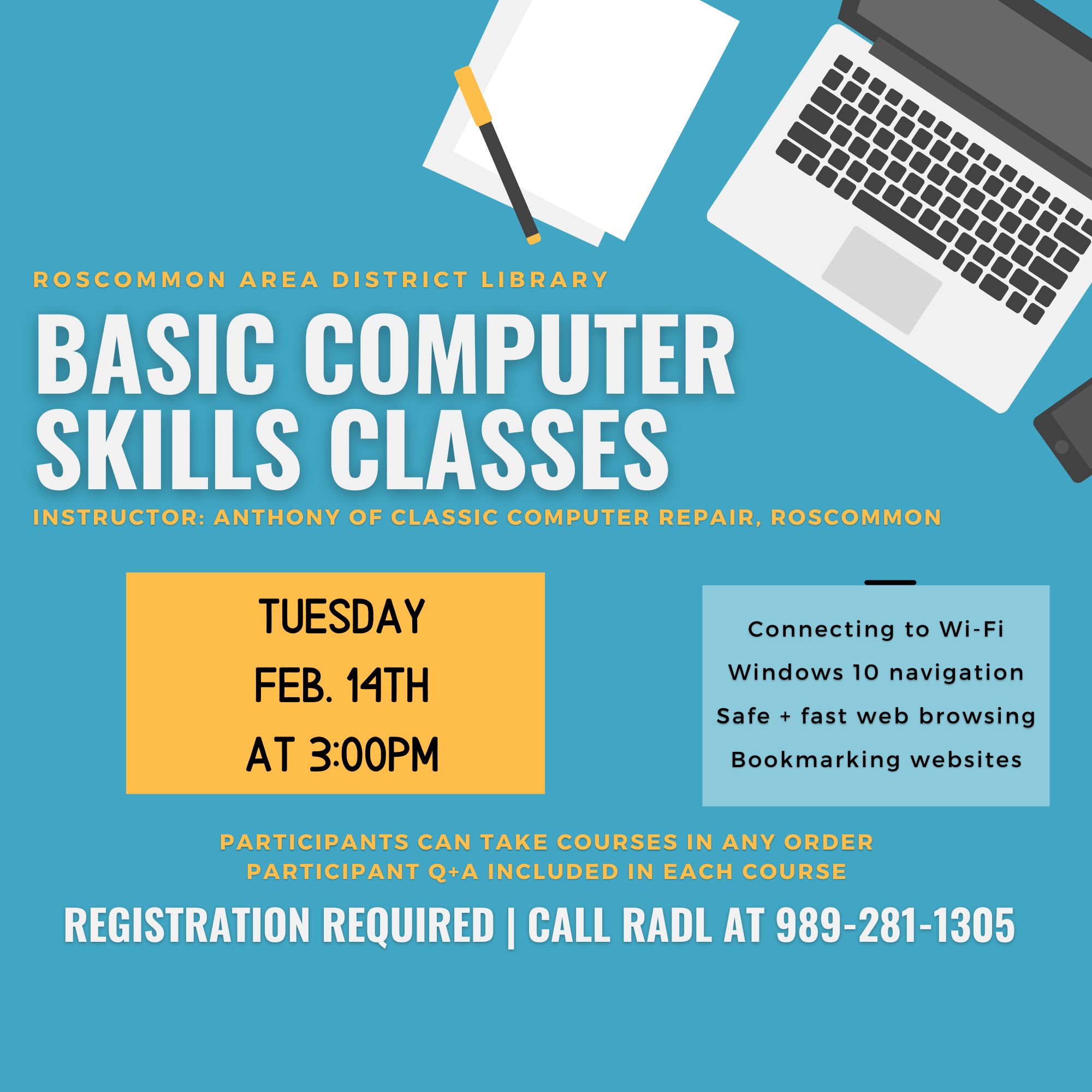 Computer class info and flyer